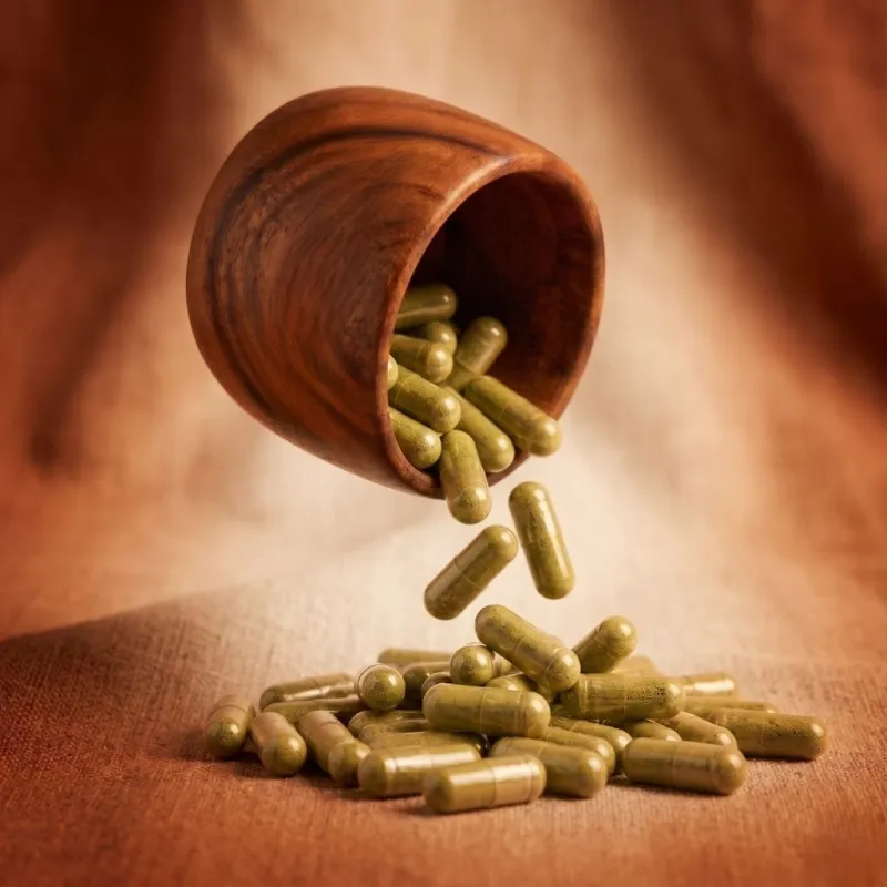 Red Bali gelatin capsules
