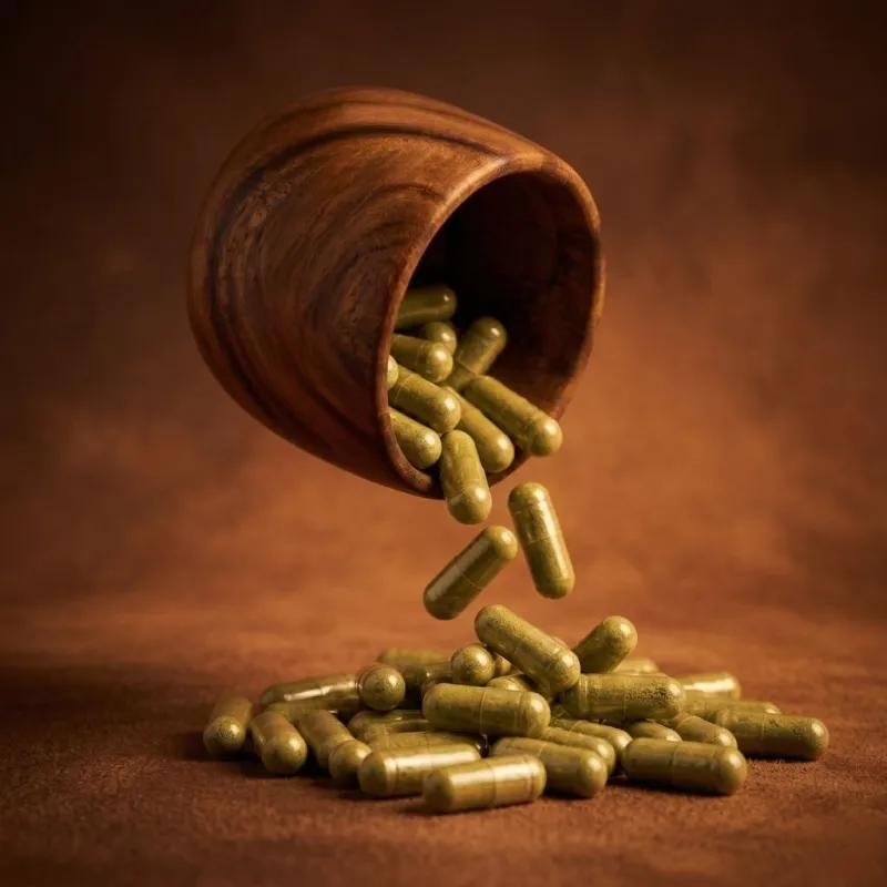 Red Borneo gelatin capsules