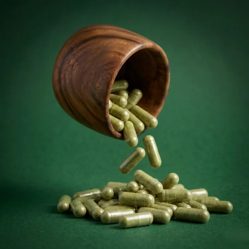 Super Green gelatin capsules